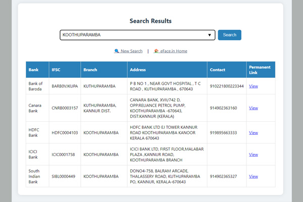 IFSC Code Finder Tool